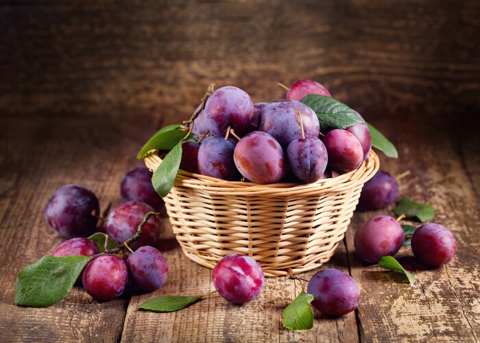 Tableau  prunes bleues