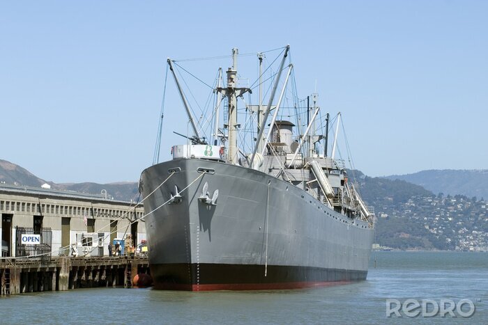 Tableau  quai des navires de guerre à San Francisco à partir de 20 degrés