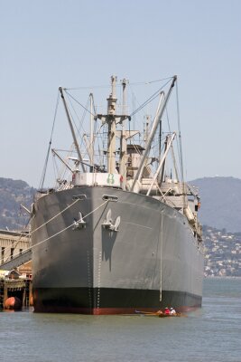 Tableau  quai des navires de guerre à San Francisco à partir de l'avant