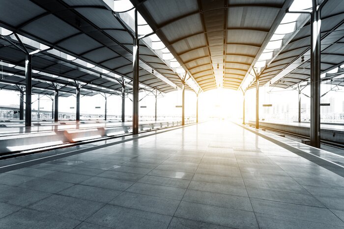 Tableau  Quai ensoleillé sans trains