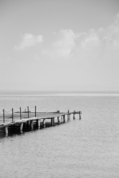 Tableau  Quai noir et blanc