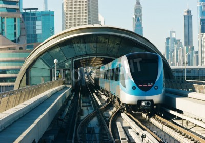 Tableau  rails du métro dans les emirats arabes unis