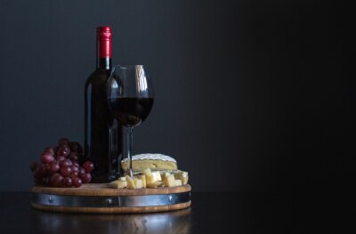 Raisins Vin et Plateau de fromage