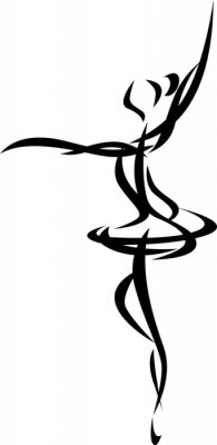 Sticker  Résumé ballet danse silhouette