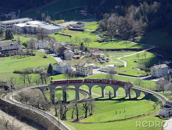 Tableau  Rhaetian Railway and Bernina Express, UNESCO WH Site