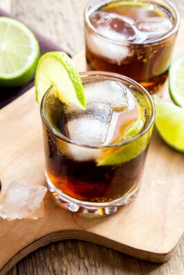 Tableau  Rhum et cola Cuba Libre drink