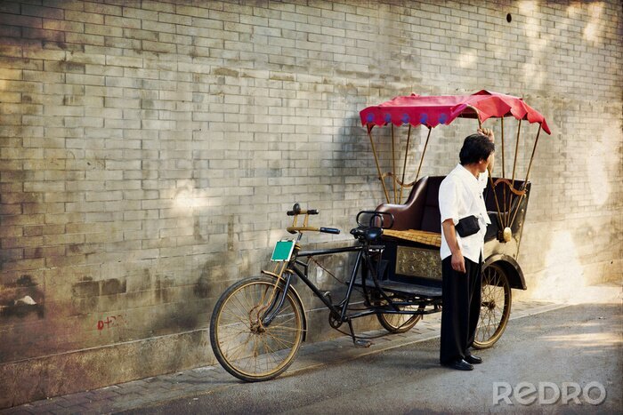 Tableau  Rickshaw asiatique typique