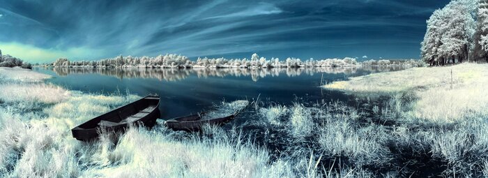 Tableau  Rivière en hiver