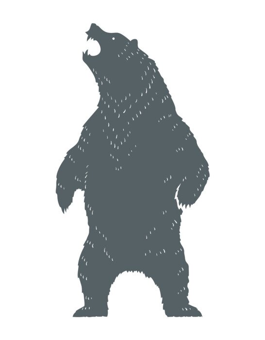 Tableau  Roaring Bear Silhouette