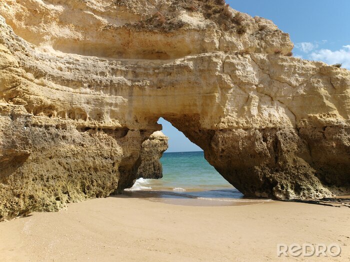 Tableau  Rochers au bord de la mer au Portugal
