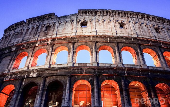 Tableau  Rome et le Colisée illuminé