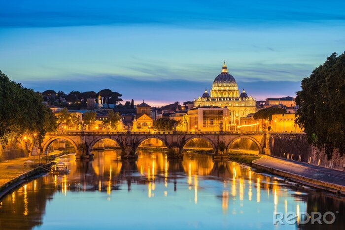 Tableau  Rome et le pont Saint-Ange