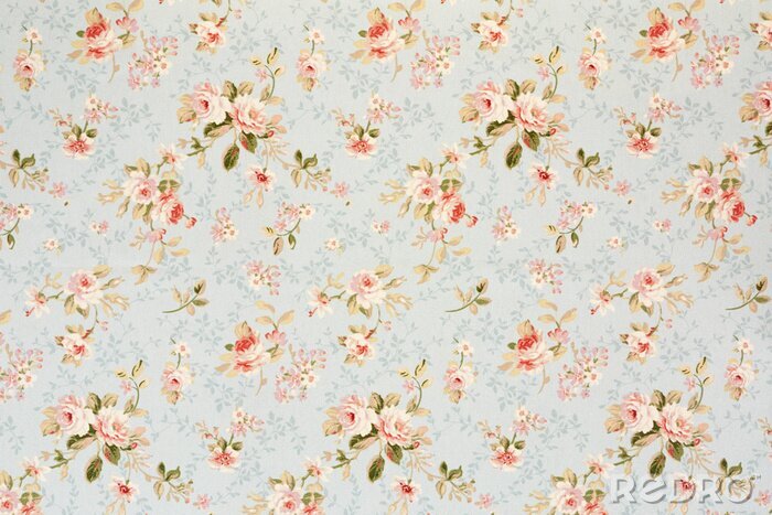 Tableau  Rose tapisserie florale, la texture de fond romantique