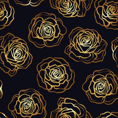 Roses sur fond noir graphique ? contraste ?lev?