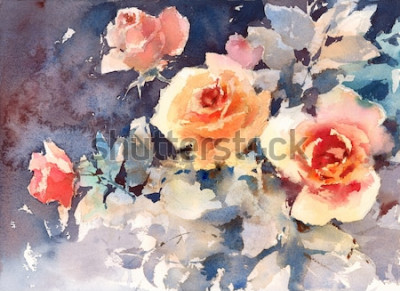 Tableau  Roses thé