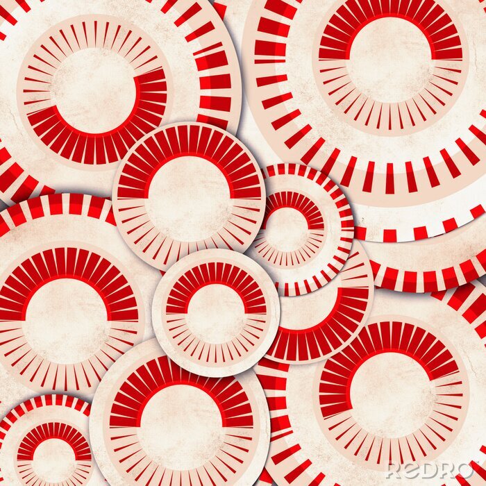 Tableau  Roues rouges vintage