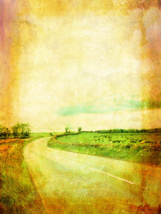 Tableau  Route rural vide, sale