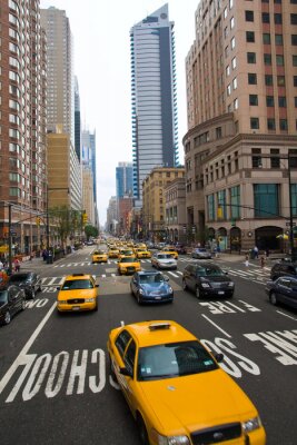 Rue avec taxis New York