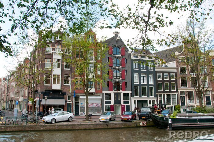 Tableau  Rue d'Amsterdam avec canal