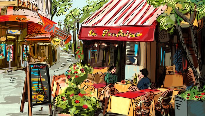 Tableau  Rue de Paris - illustration