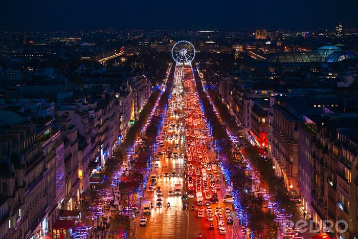 Tableau  Rue embouteillée à Paris