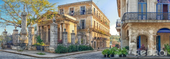 Tableau  Rue et maisons la Havane
