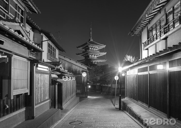 Tableau  rue japonaise la nuit