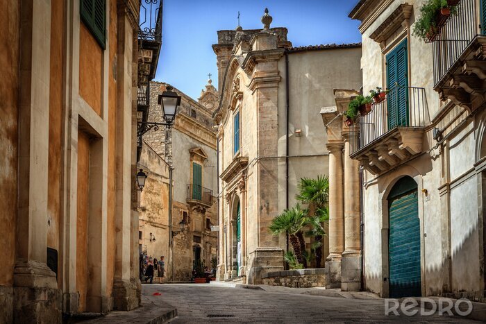Tableau  Rue Scenic à Ragusa, Sicile, Italie