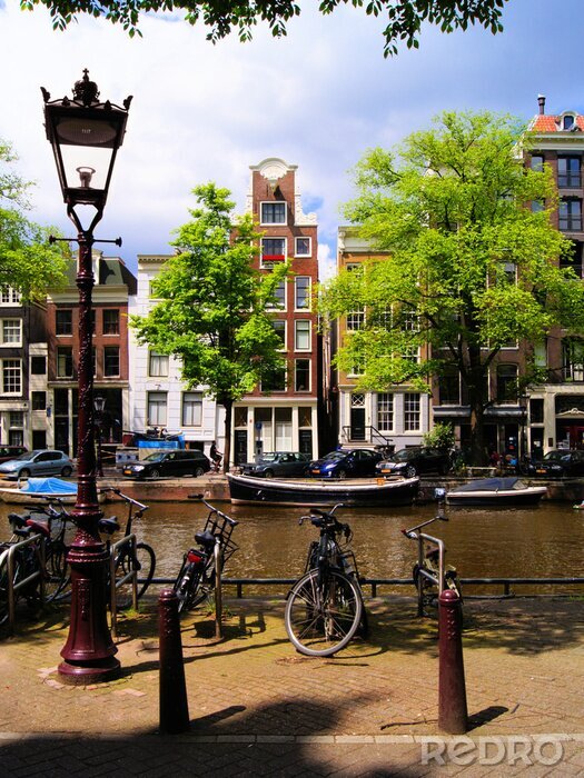 Tableau  Ruelle bord du canal Amsterdam