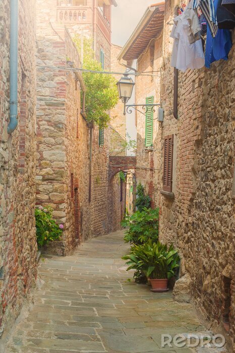 Tableau  Ruelle ensoleillée village italien