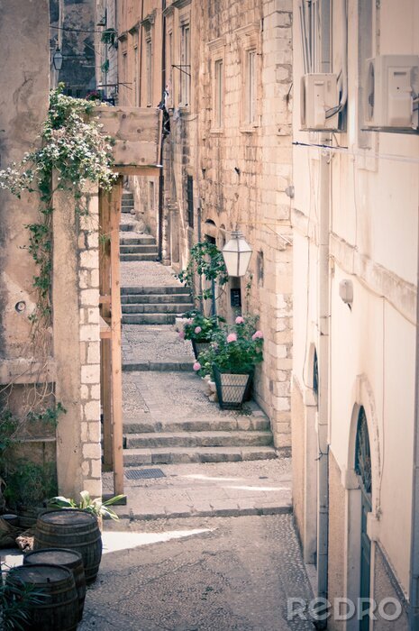 Tableau  Ruelle et escalier à Dubrovnik