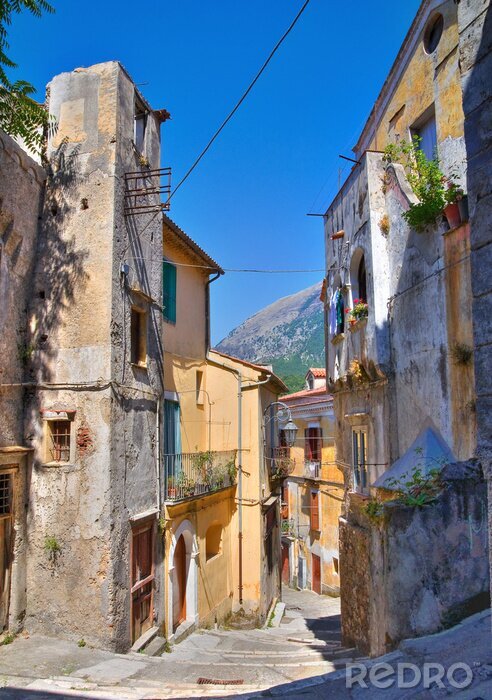 Tableau  Ruelle et maison anciennes