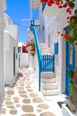 Ruelles blanches village grec