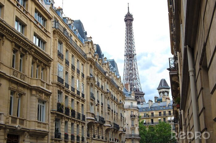 Tableau  Ruelles parisiennes et la Tour Eiffel
