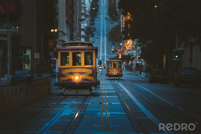 Tableau  Rues de San Francisco la nuit