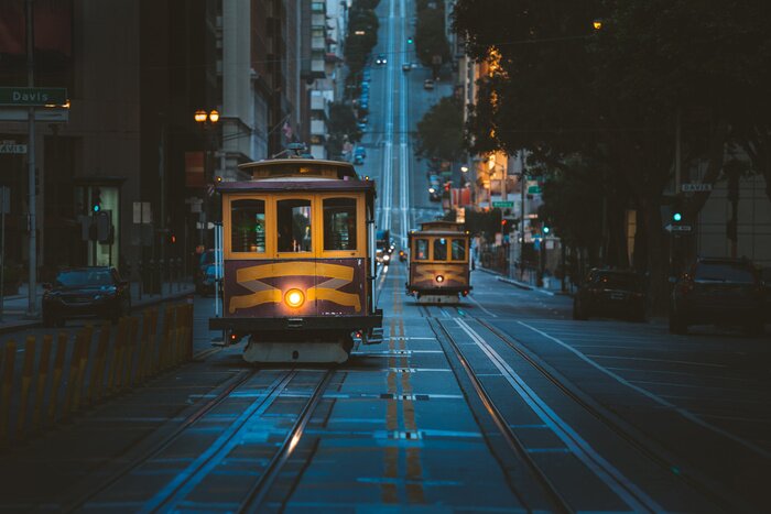 Tableau  Rues de San Francisco la nuit