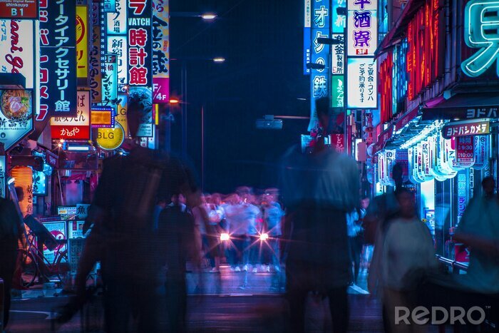 Tableau  Rues de Tokyo la nuit