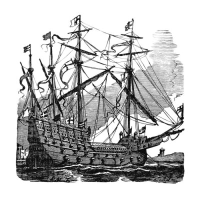 Tableau  Sailing Ship - 16