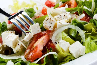Tableau  Salade de légumes avec du fromage