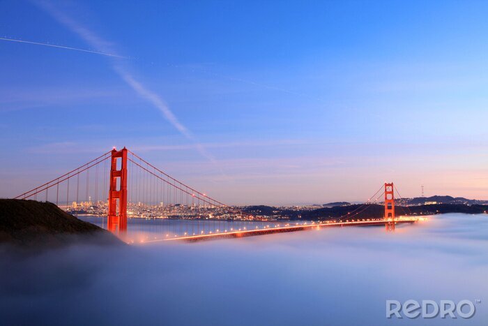 Tableau  San Francisco et le pont dans le brouillard