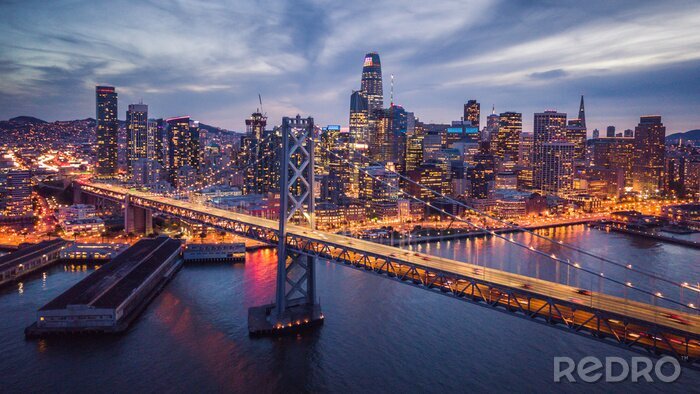 Tableau  San Fransisco au crépuscule