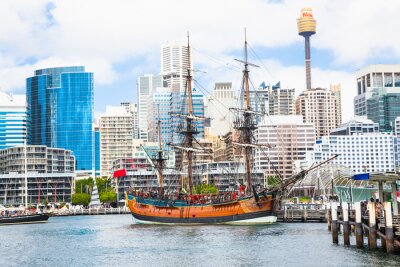 Tableau  Scape de ville de Darling Harbour à Sydney, Australie.