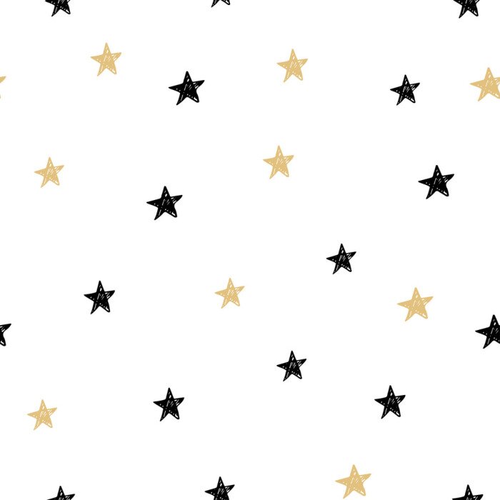 Tableau  Seamless, modèle, main, dessiné, étoiles