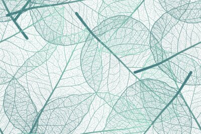 Tableau  Seamless pattern with leaves veins. Vector illustration.
