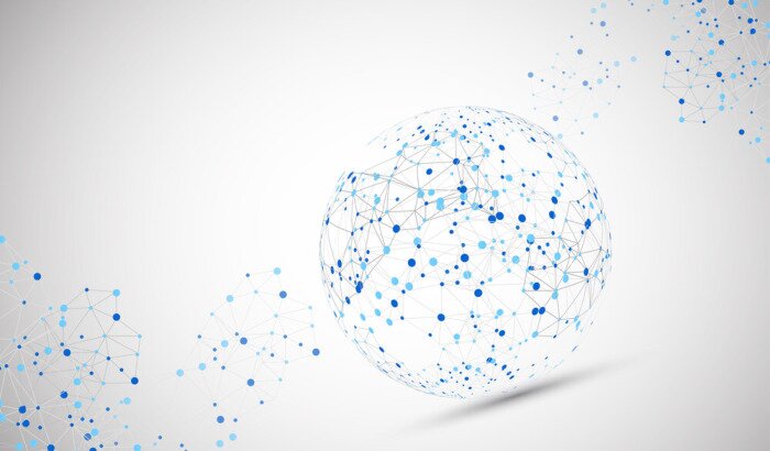 Tableau  Secteur de la technologie abstraite. Contenu du réseau global.