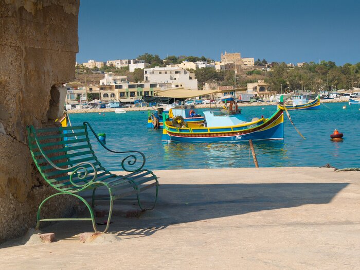 Tableau  siège en bord de mer