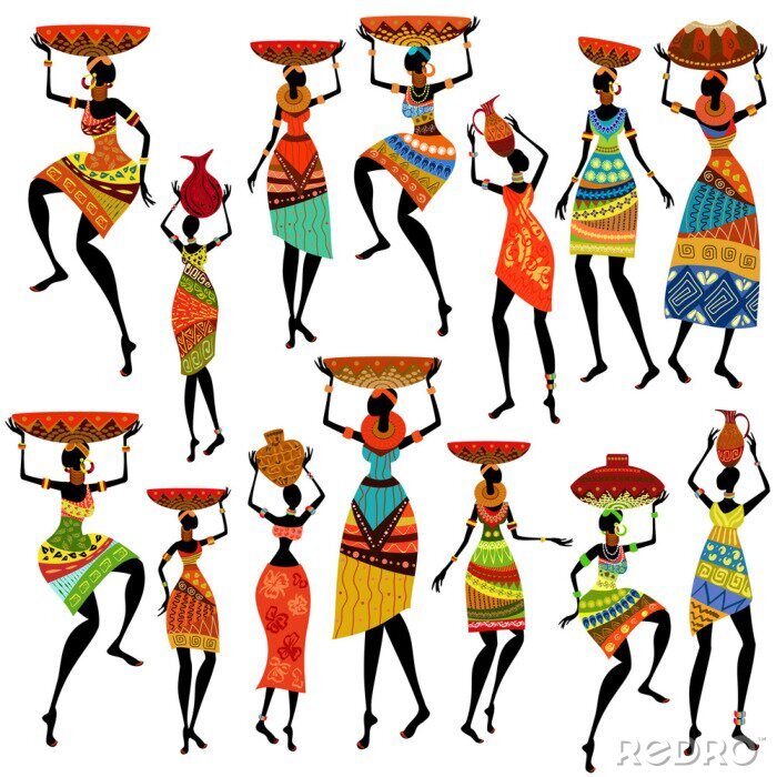 Tableau  Silhouettes de belles femmes africaines