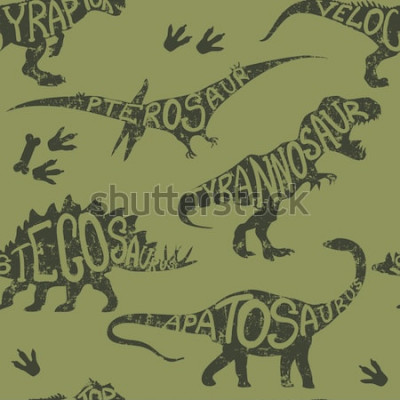 Tableau  Silhouettes de dinosaures