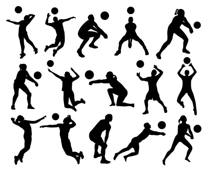 Tableau  Silhouettes de volley-ball