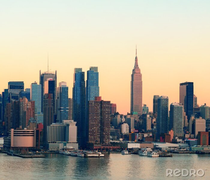 Tableau  Skyline New York le matin